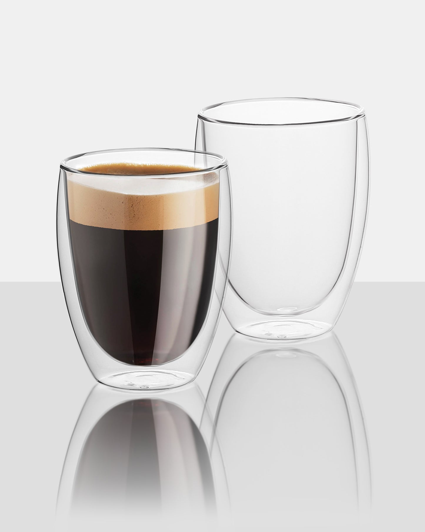 350ml 2 Pack Double Wall Glass