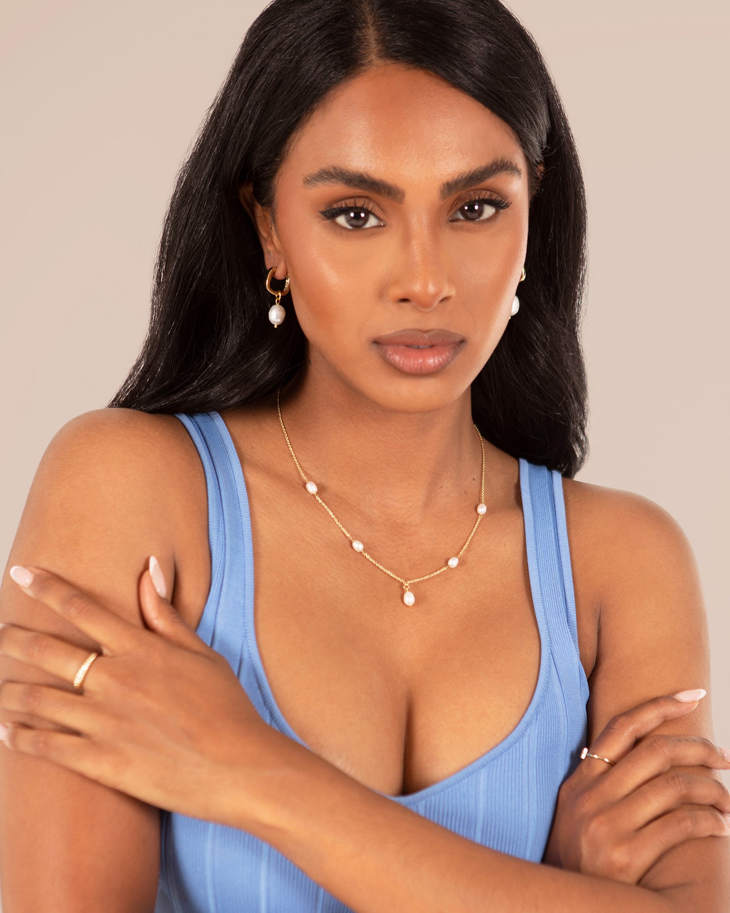 Kai Pearl Earrings - 18K Gold Plated