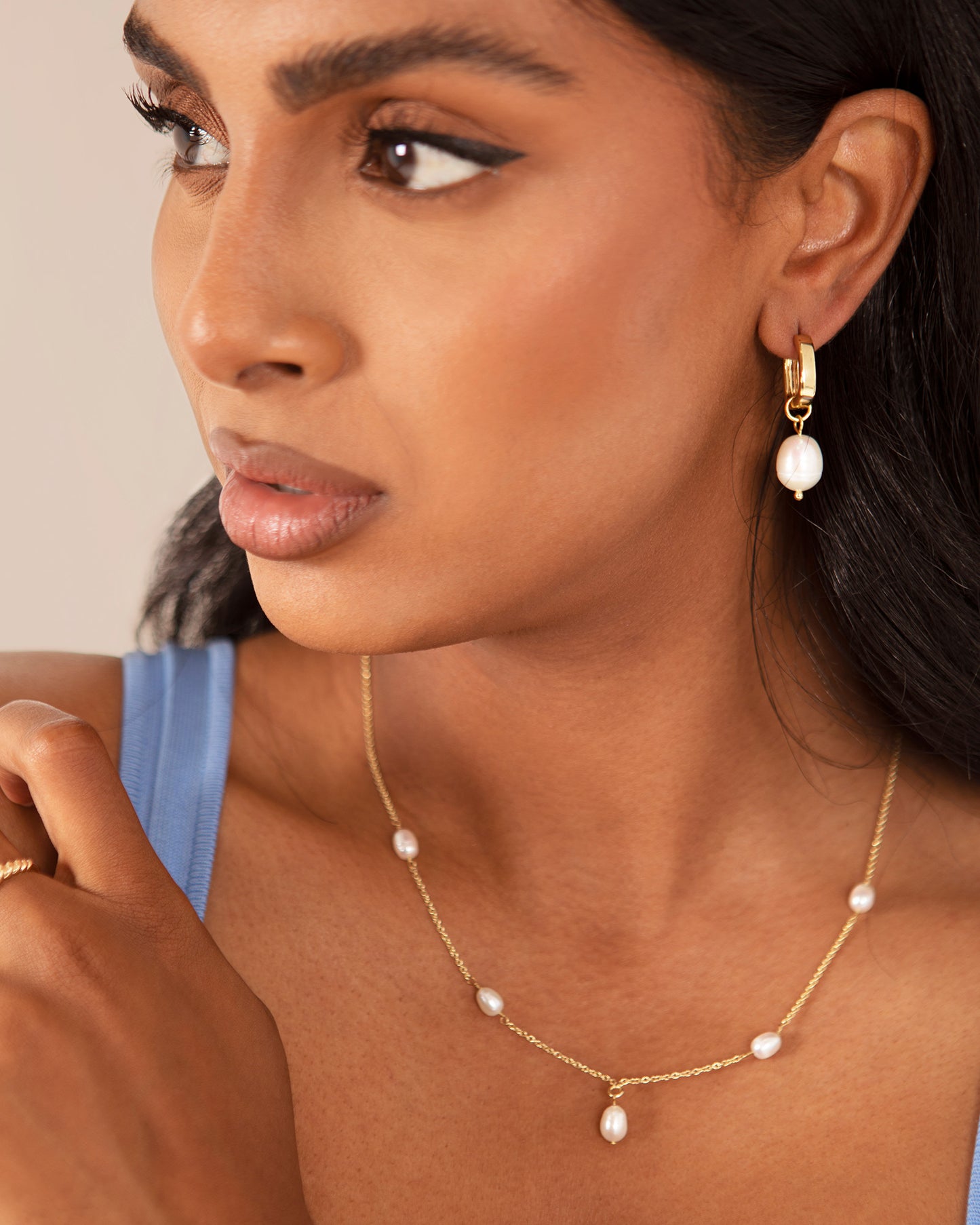 Kai Pearl Earrings - 18K Gold Plated