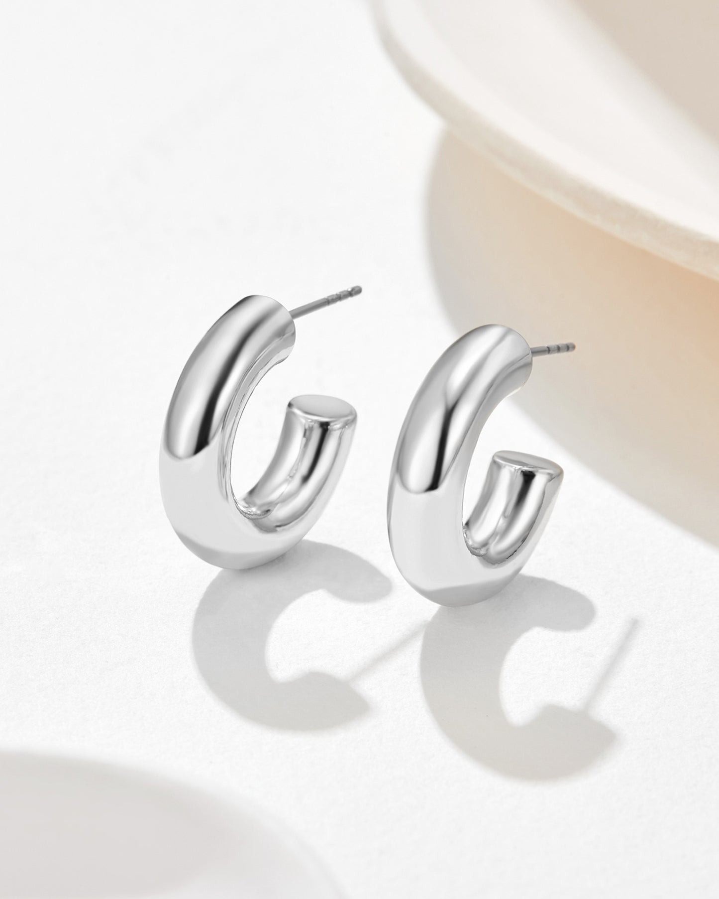 De Sol Hoops - Silver Plated