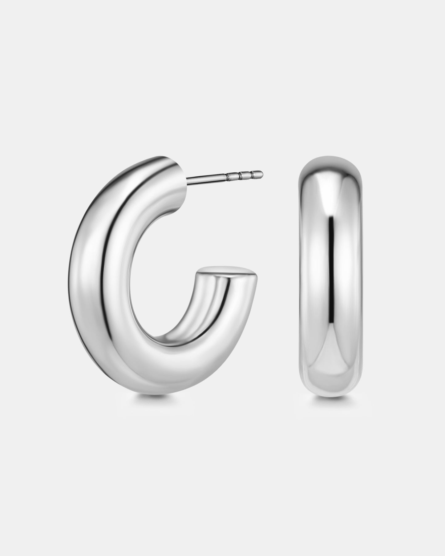 De Sol Hoops - Silver Plated