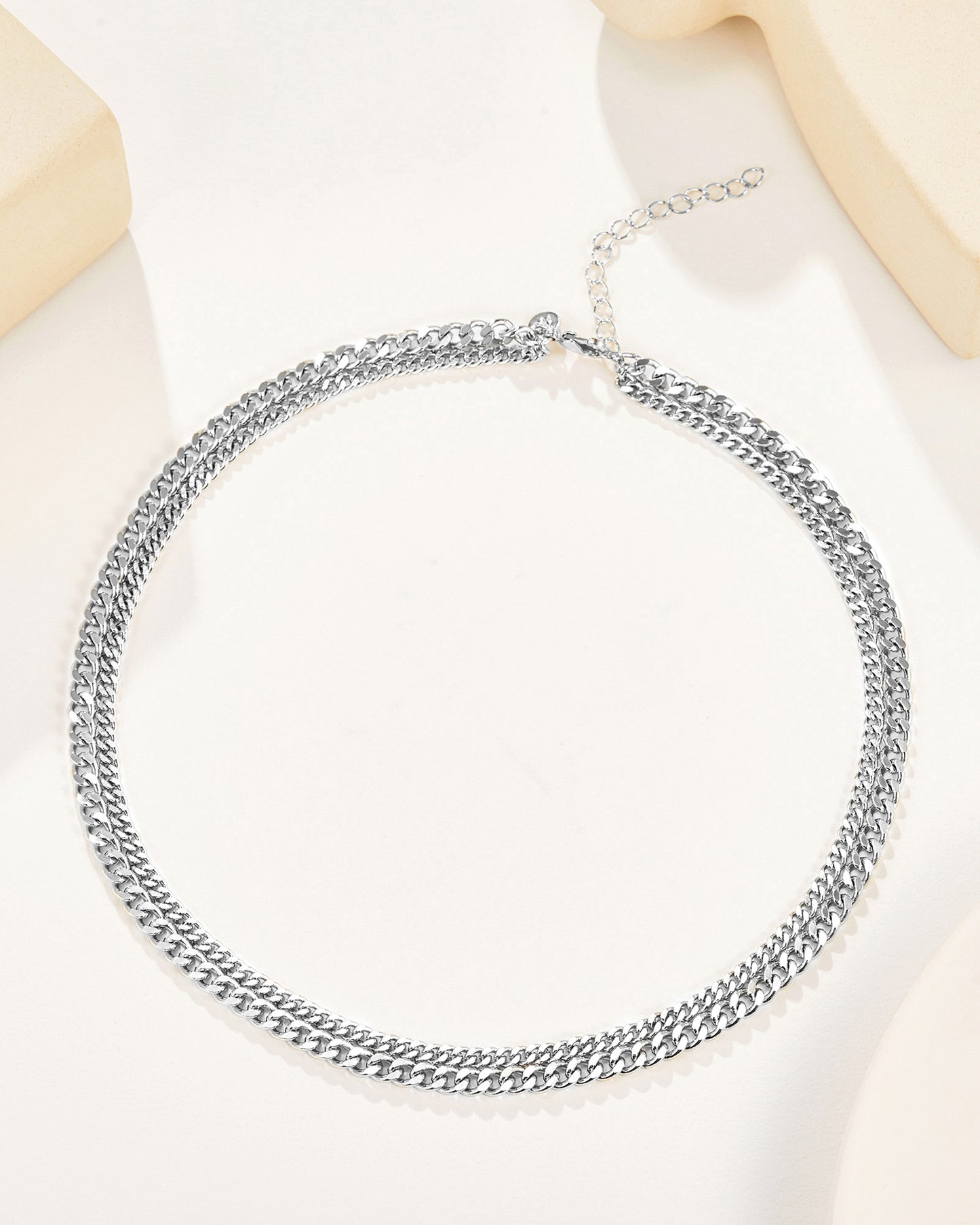 Esme Double Curb Chain Necklace
