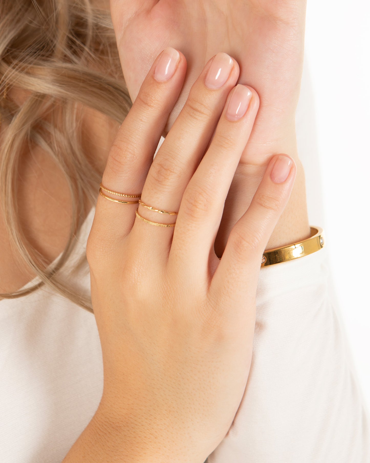 Illusion Stackable Ring Set - 18K Gold Plated