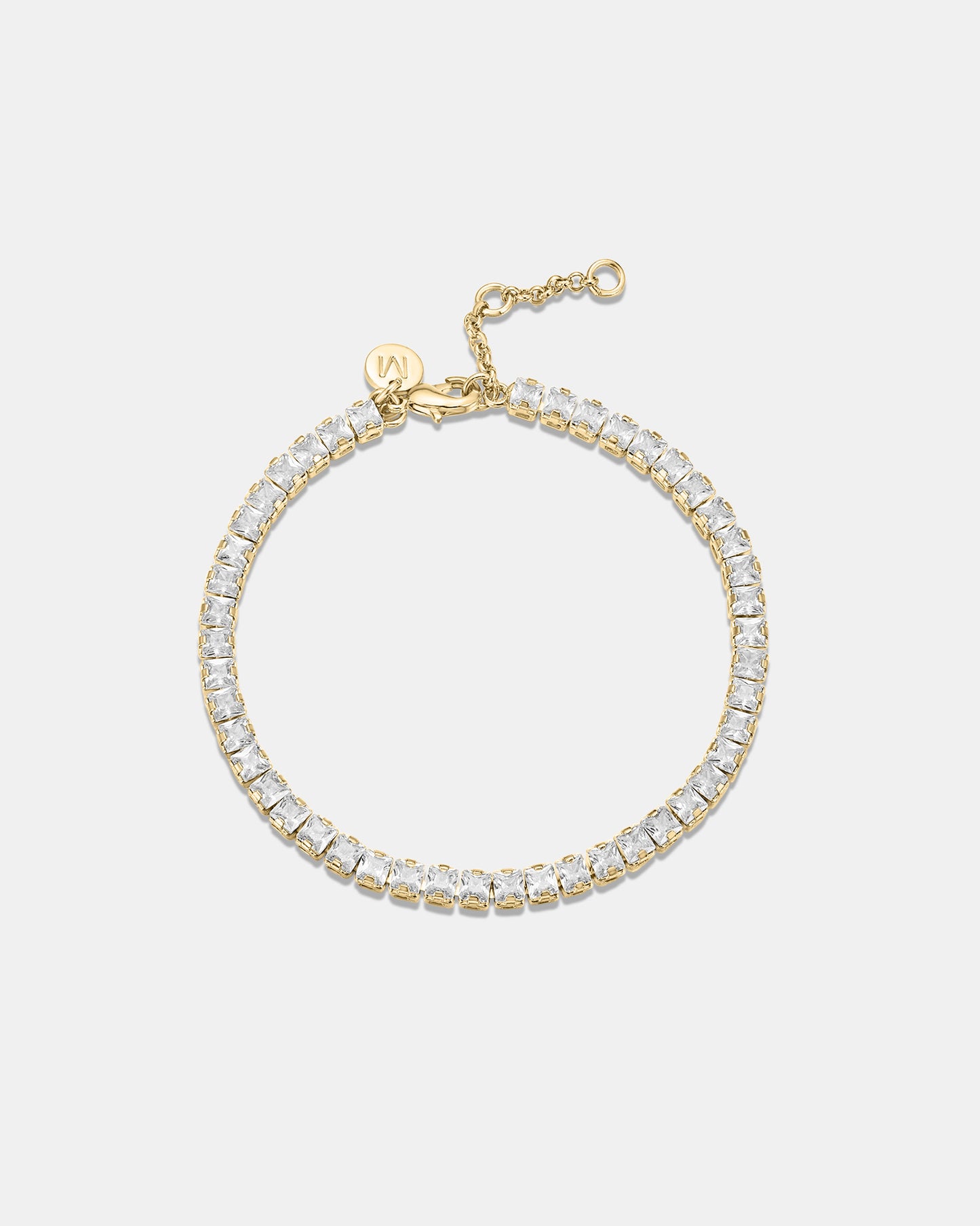Frosted Tennis Bracelet - 18K Gold Plated