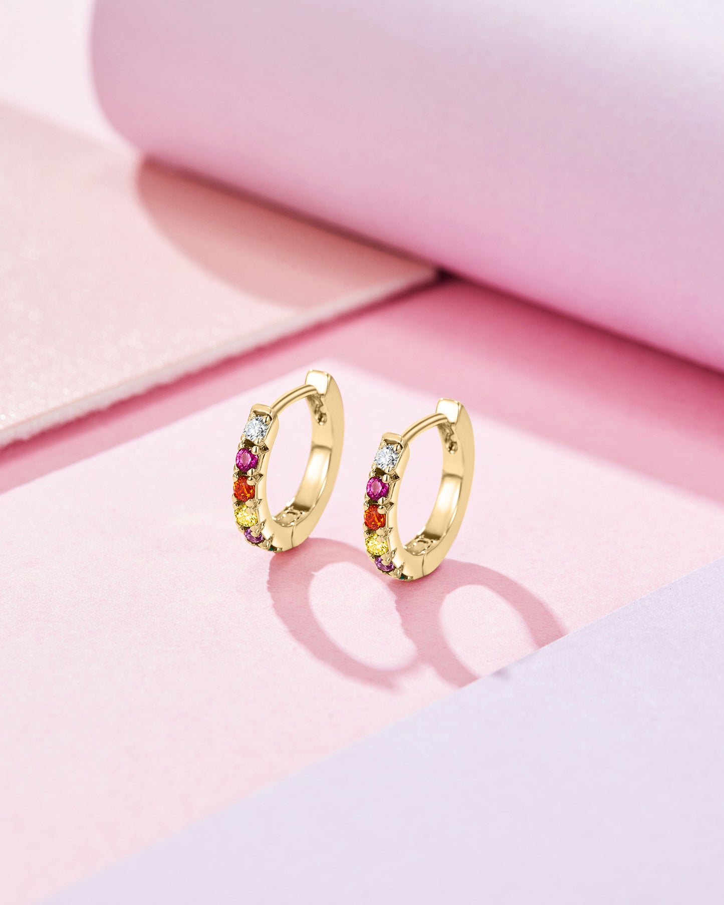 Vibrant Mini Hoops - 18K Gold Plated