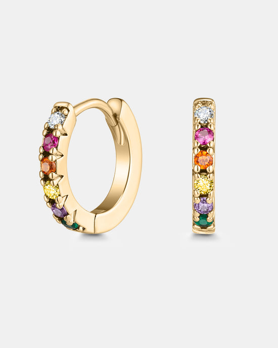 Vibrant Mini Hoops - 18K Gold Plated
