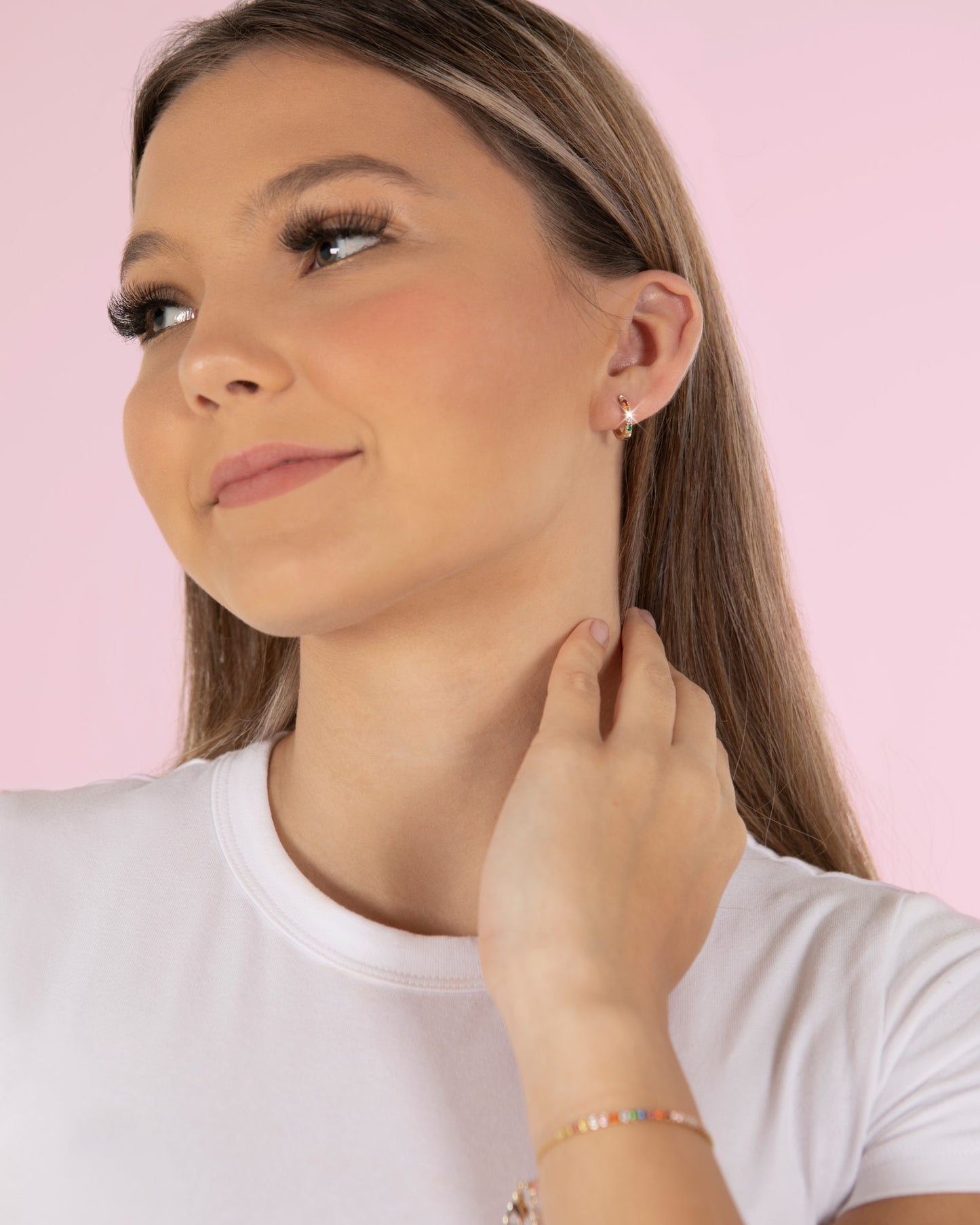 Vibrant Mini Hoops - 18K Gold Plated