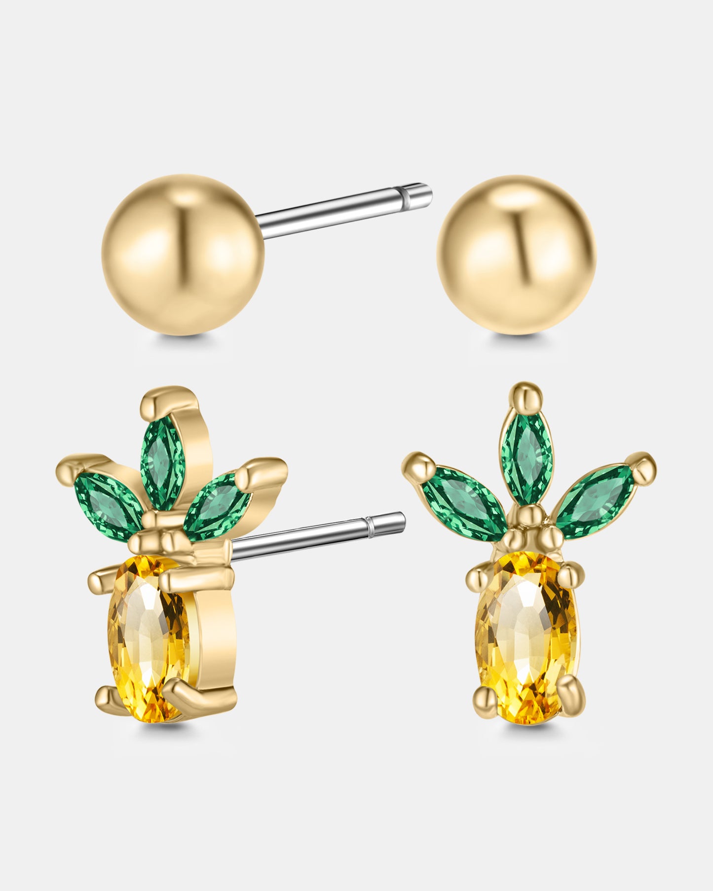 Load image into Gallery viewer, Pretty Pineapple Earrings Set

