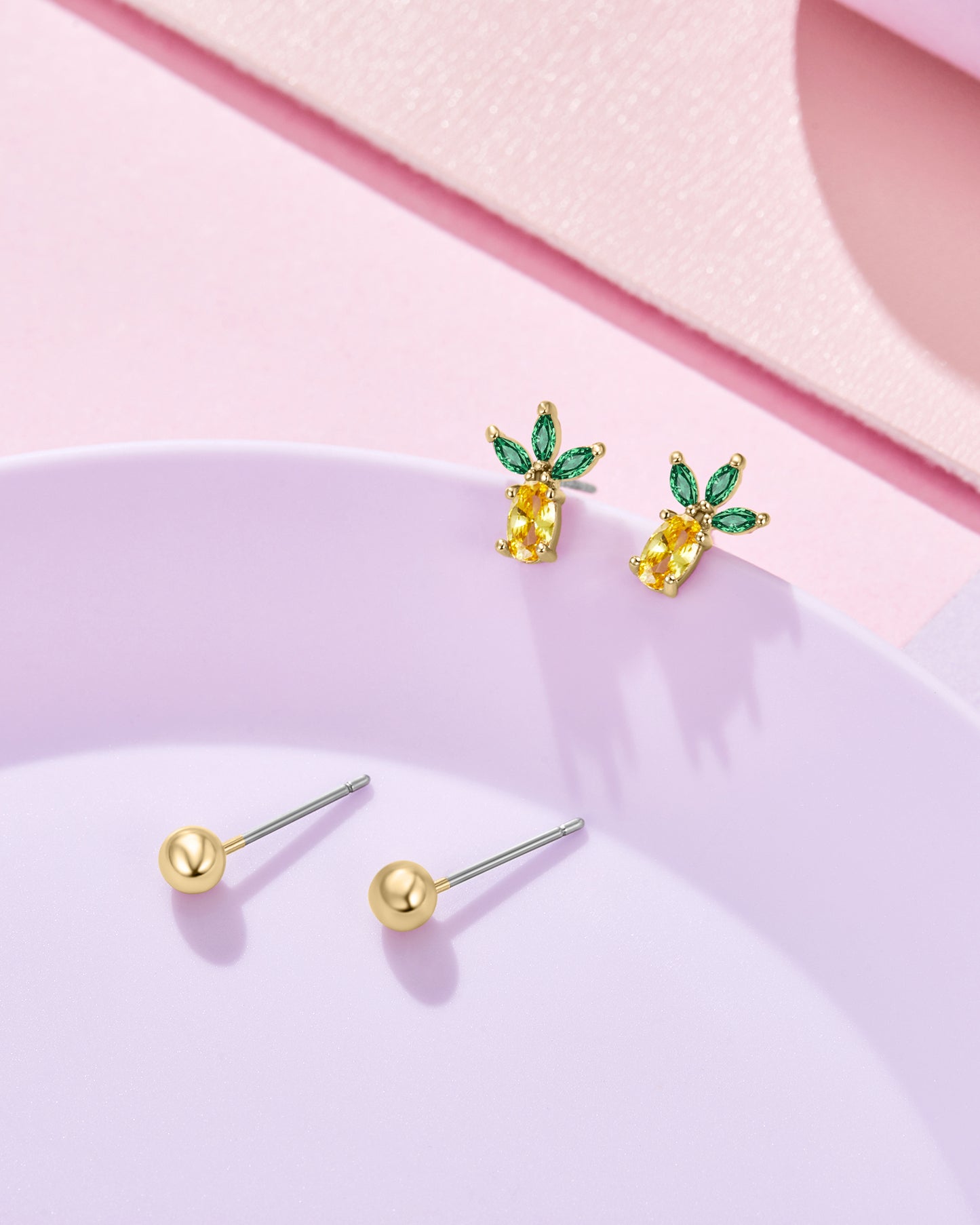 Pretty Pineapple Earrings Set