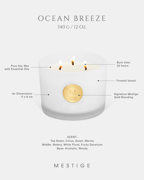 Serenity Candle 340g - Ocean Breeze