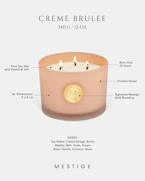 Serenity Candle 340g - Creme Brulee