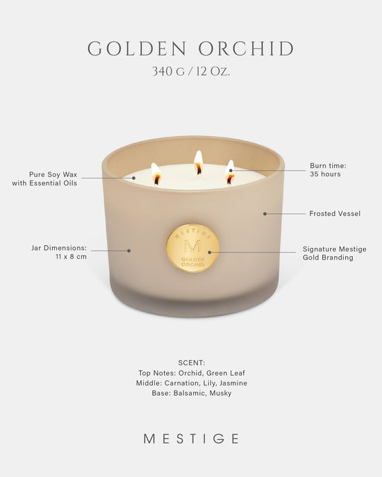 Serenity Candle 340g - Golden Orchid