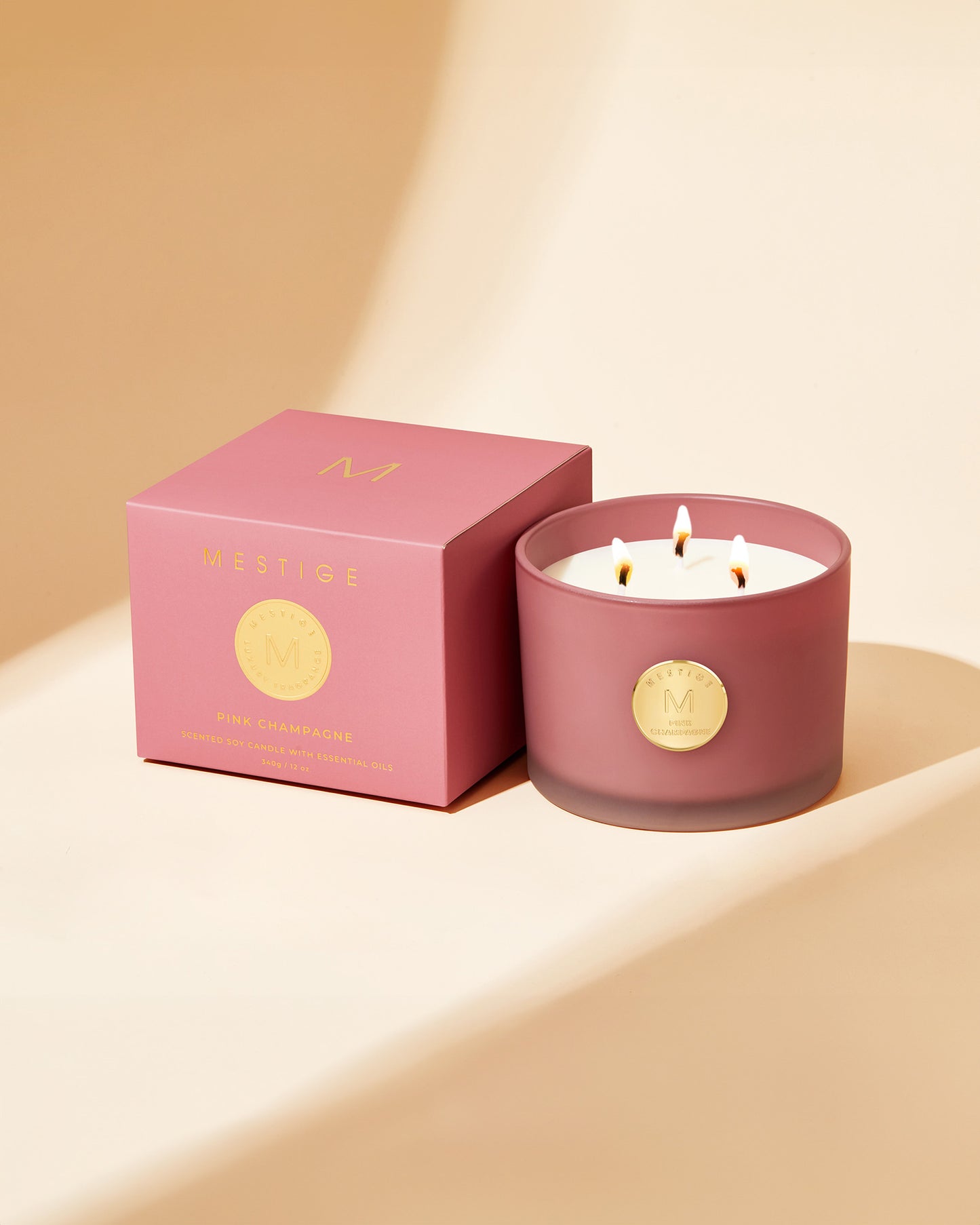 Serenity Candle 340g - Pink Champagne