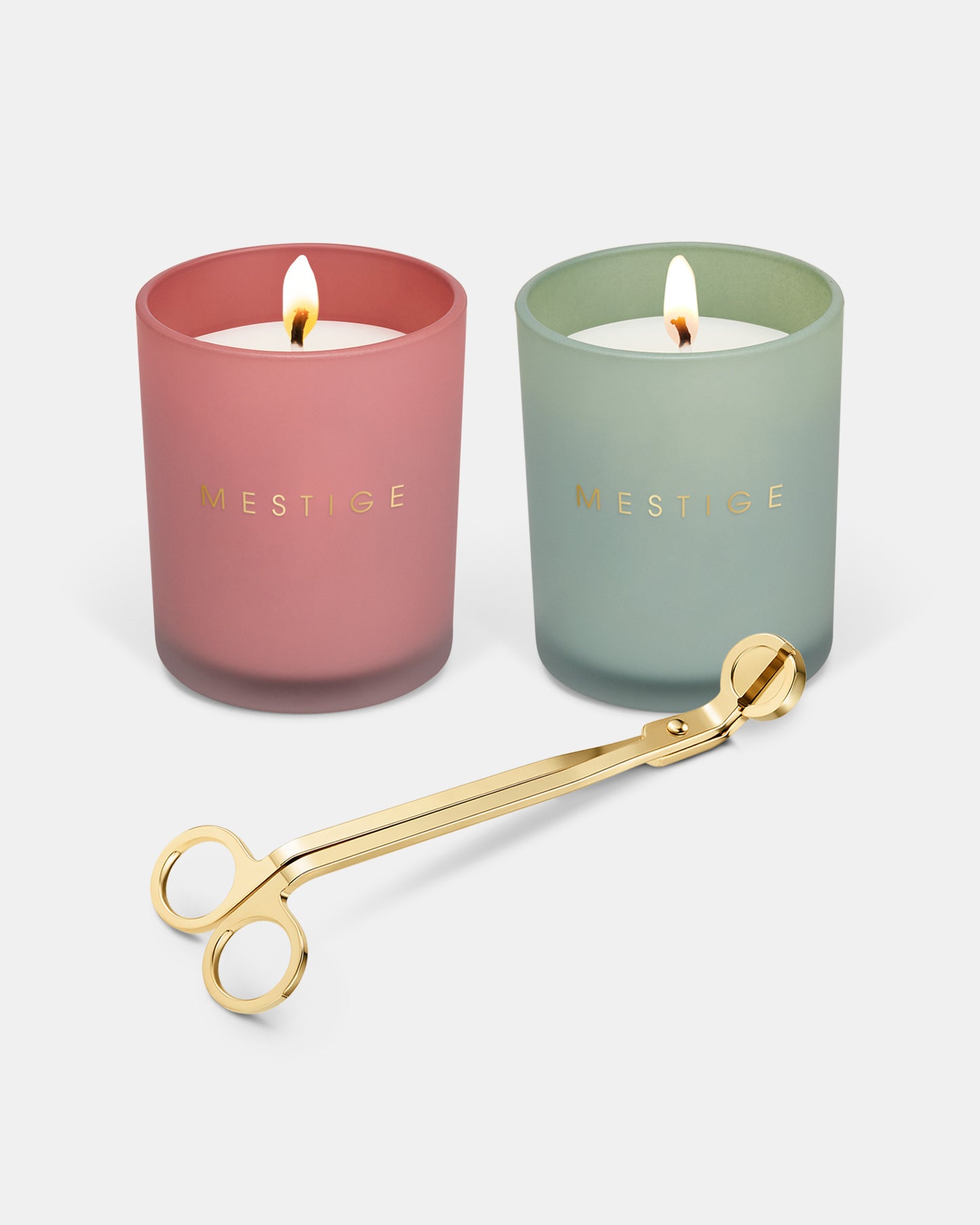 2 Candle & Trimmer Gift Set - Pink Champagne and Island Dream