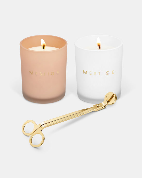2 Candle & Trimmer Gift Set - Creme Brulee and Ocean Breeze