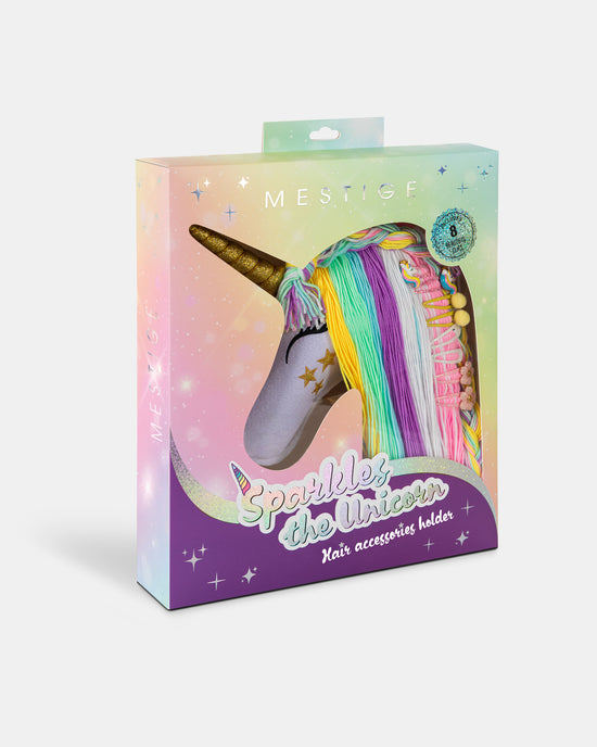Sparkles Unicorn Hair Accessory Organiser + 4 Hair Clip Sets
