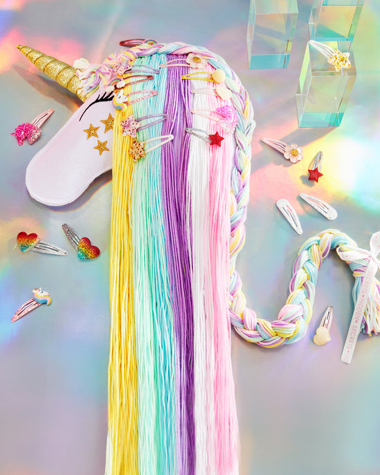 Sparkles Unicorn Hair Accessory Organiser + 4 Hair Clip Sets
