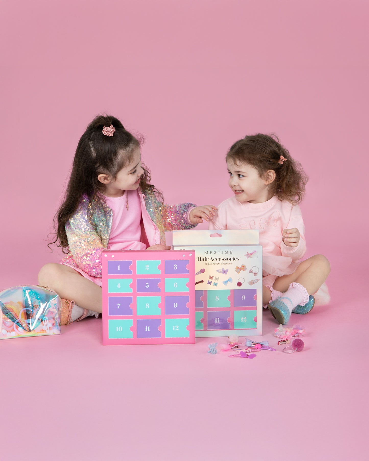 Youth Pastel Advent Calendar - 12 Day Hair Accessories Gifts