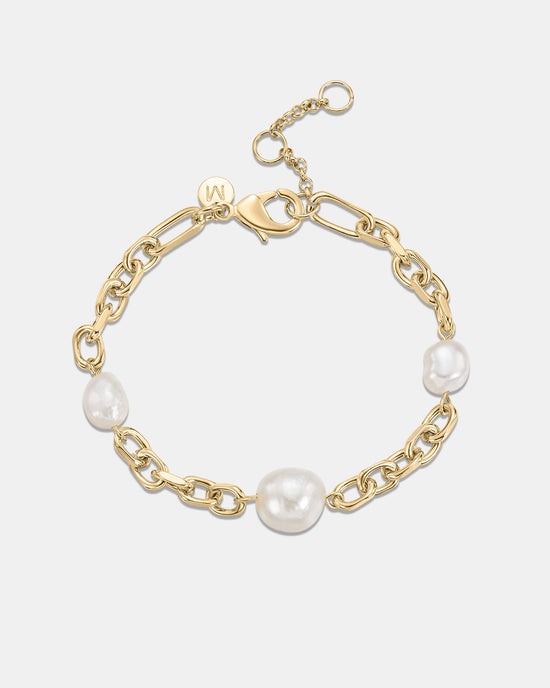 Flamenco Pearl Bracelet - 18K Gold Plated