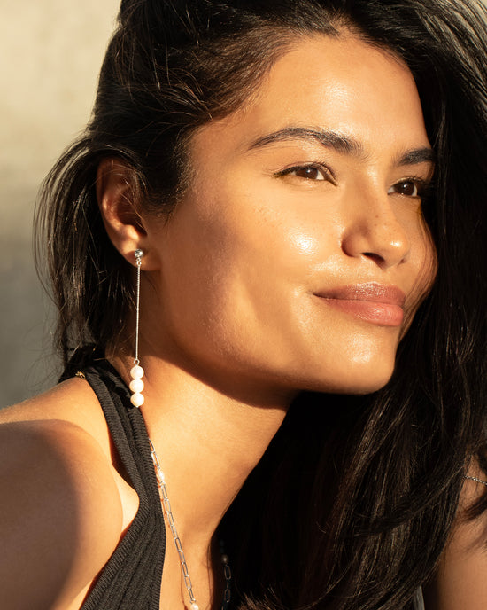 Mallorca Drop Earrings - Silver Plated