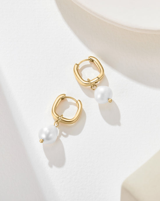 Kai Pearl Earrings - 18K Gold Plated