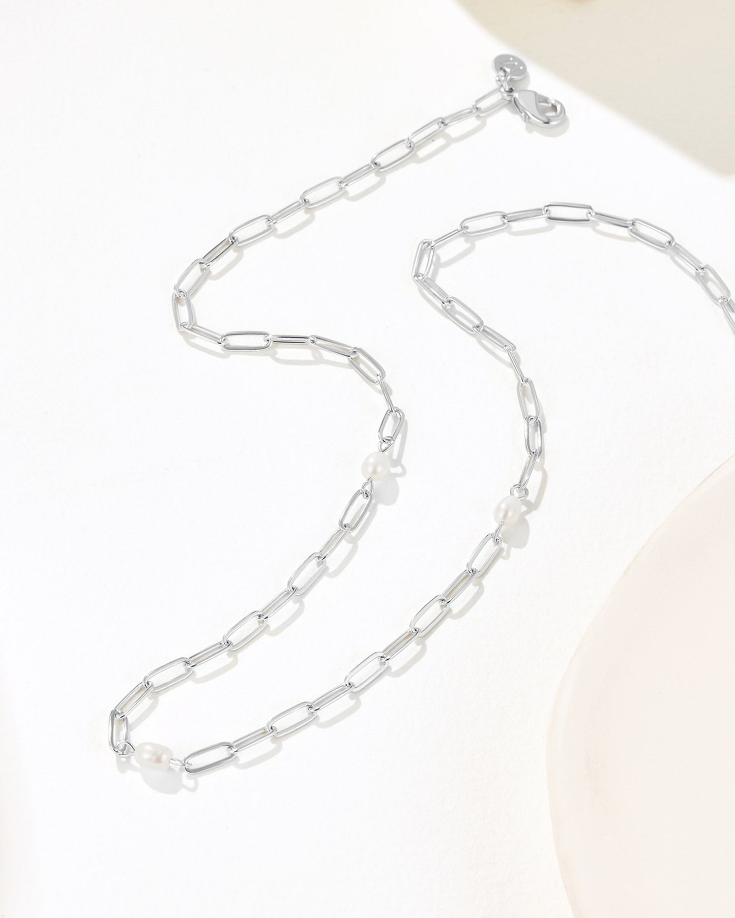 Reflect Freshwater Pearl Necklace - Silver Plated
