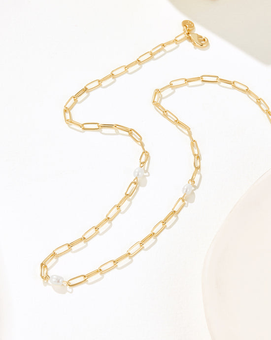 Reflect Freshwater Pearl Necklace - 18K Gold Plated