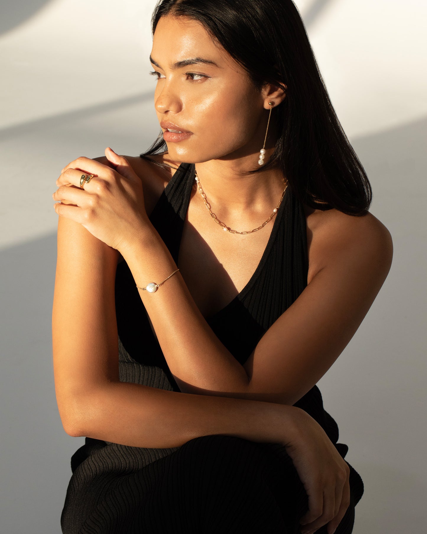 Reflect Freshwater Pearl Necklace - 18K Gold Plated