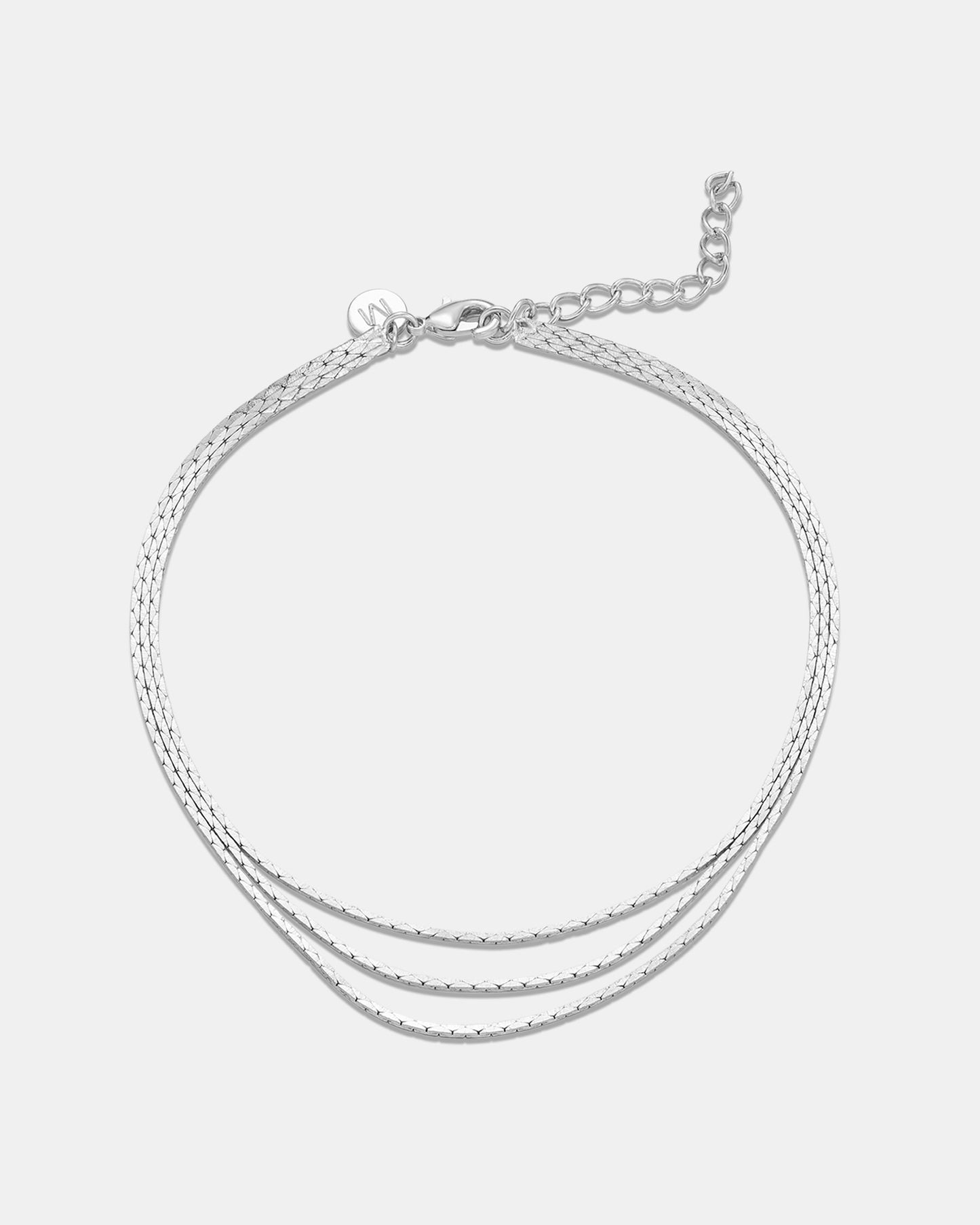 La Mar Layered Anklet - Silver Plated