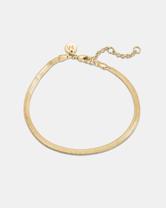 Ethos Snake Chain Bracelet - 18K Gold Plated
