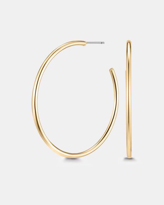 Classic 50mm Hoops in 18K Gold