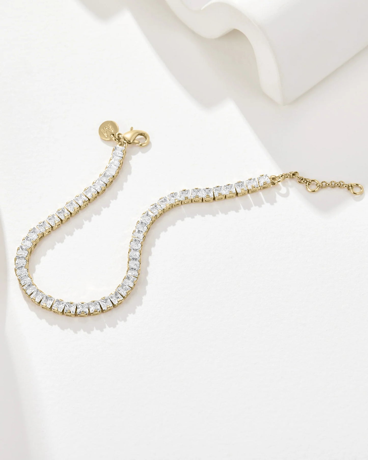 Frosted Tennis Bracelet - 18K Gold Plated
