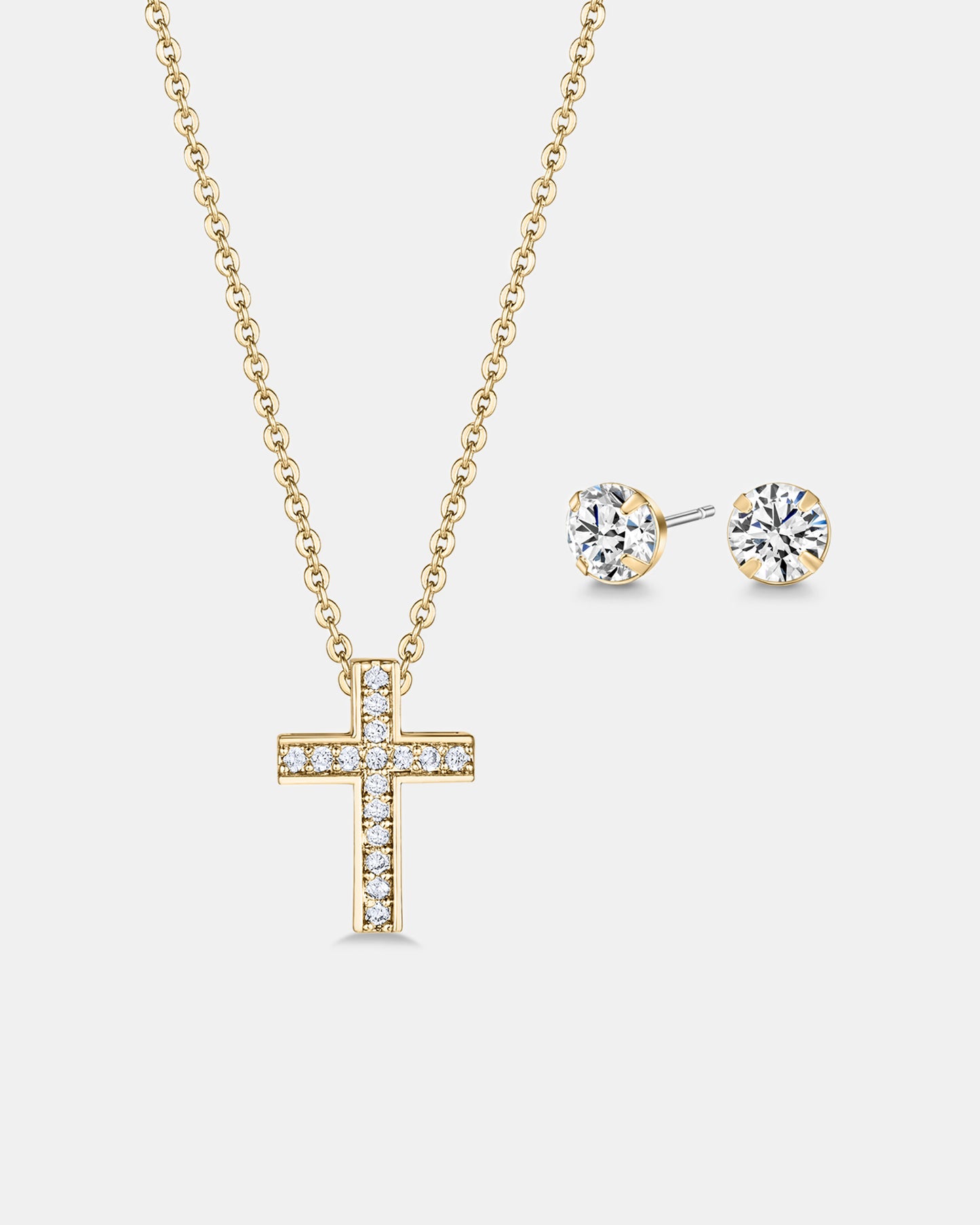 Petite Cross Set - 18K Gold Plated