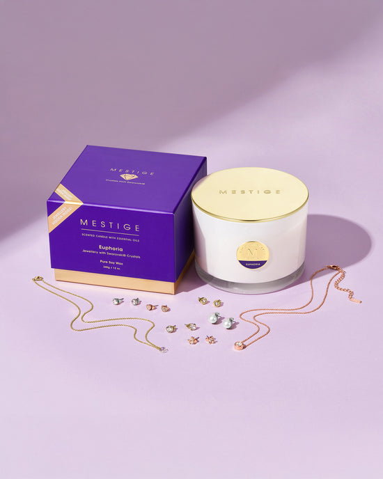 340g Euphoria Scented Soy Candle with Hidden Jewellery