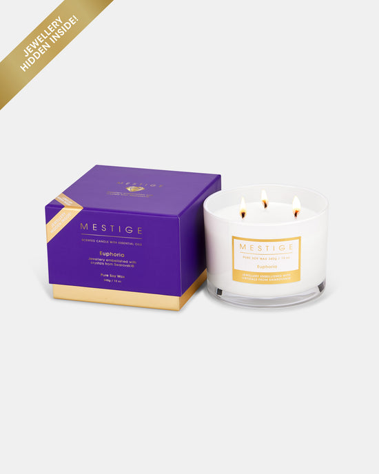 Euphoria 340g Scented Soy Candle with Hidden Jewellery