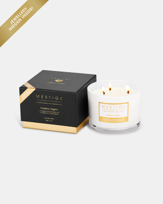 Hovana Nights 340g Scented Soy Candle with Hidden Jewellery
