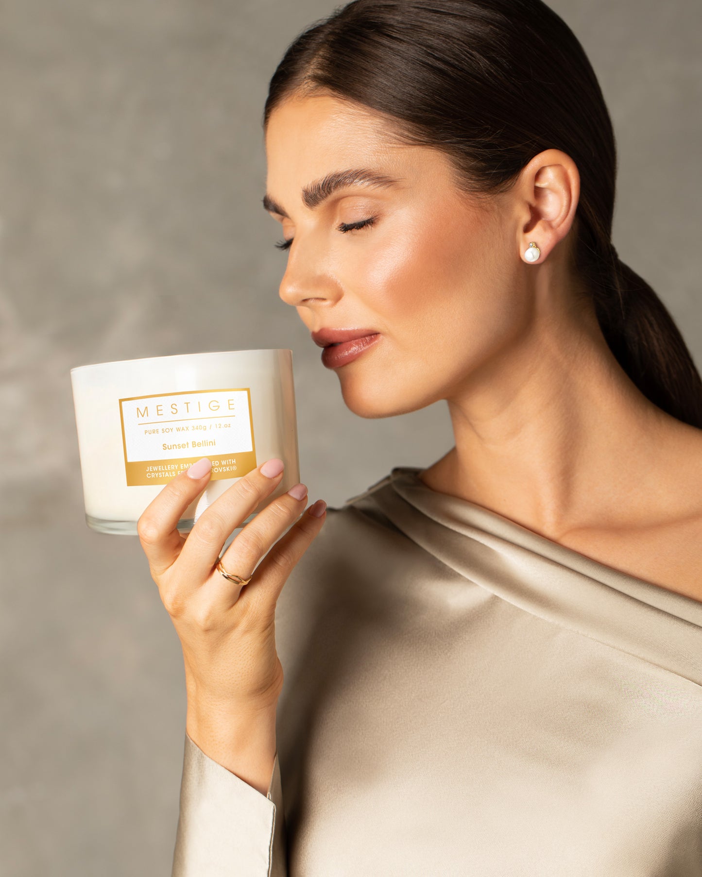 Sunset Bellini 340g Scented Soy Candle with Hidden Jewellery