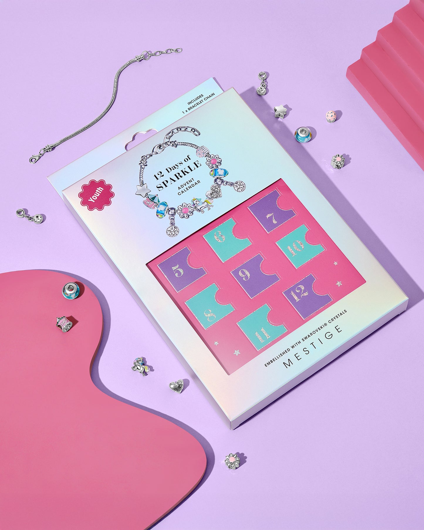 Unicorn Advent Calendar – Charm Bracelet embellished with crystals from Swarovski®