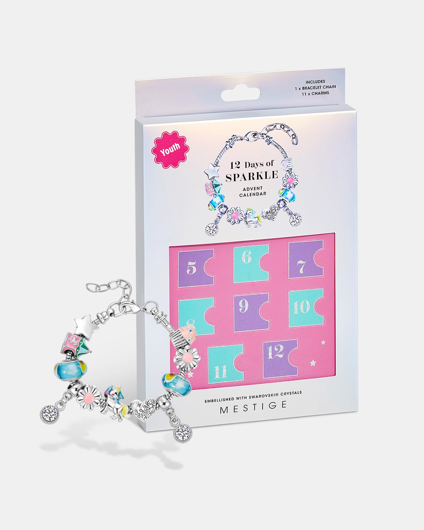 Unicorn Advent Calendar – Charm Bracelet embellished with crystals from Swarovski®