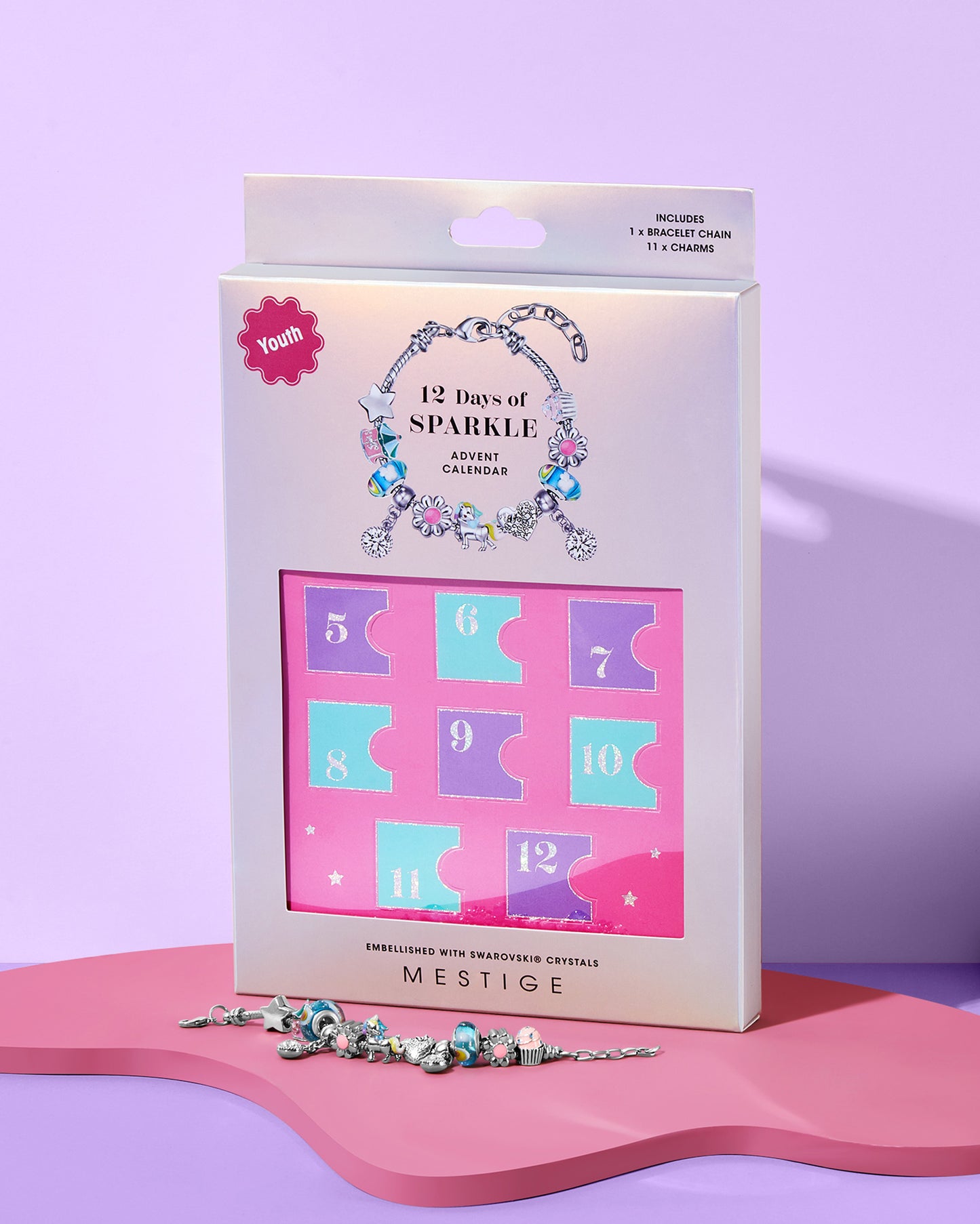 Unicorn Advent Calendar – Charm Bracelet embellished with crystals from Swarovski®