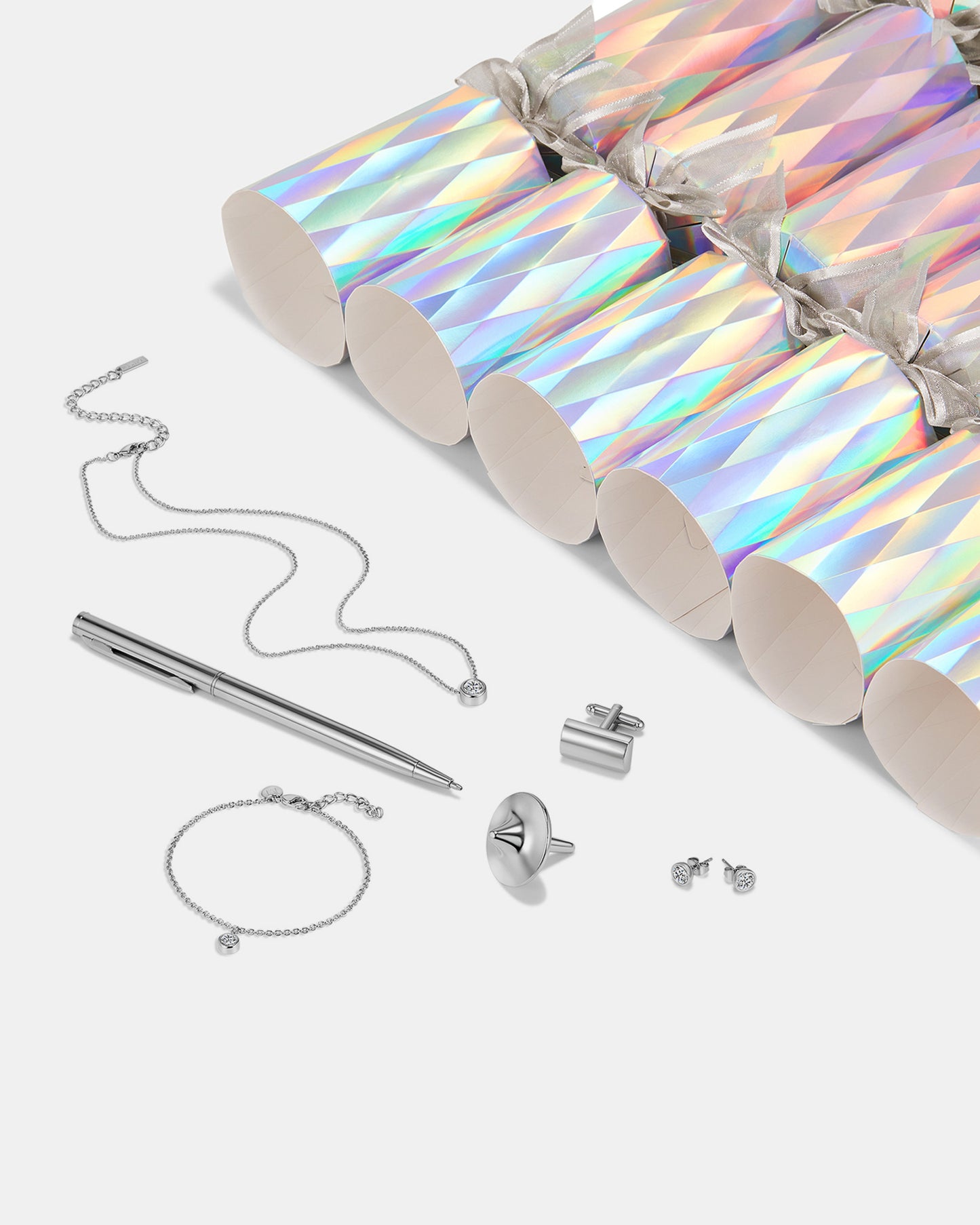 Holographic Prism Luxury Christmas Crackers – 6 Pack