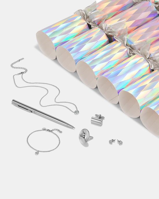 Holographic Prism Luxury Christmas Crackers – 6 Pack