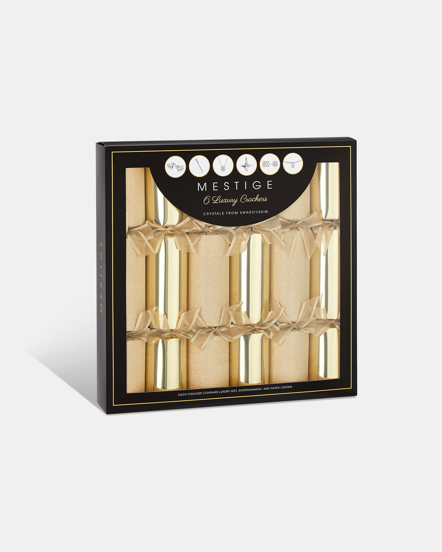 Gold Dust Luxury Christmas Crackers – 6 Pack