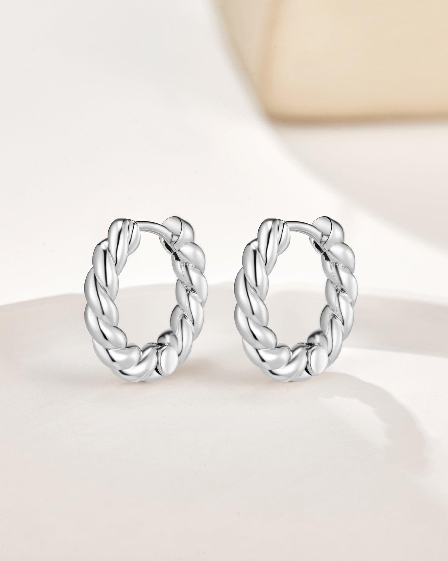 Load image into Gallery viewer, Croissant Huggie Earrings
