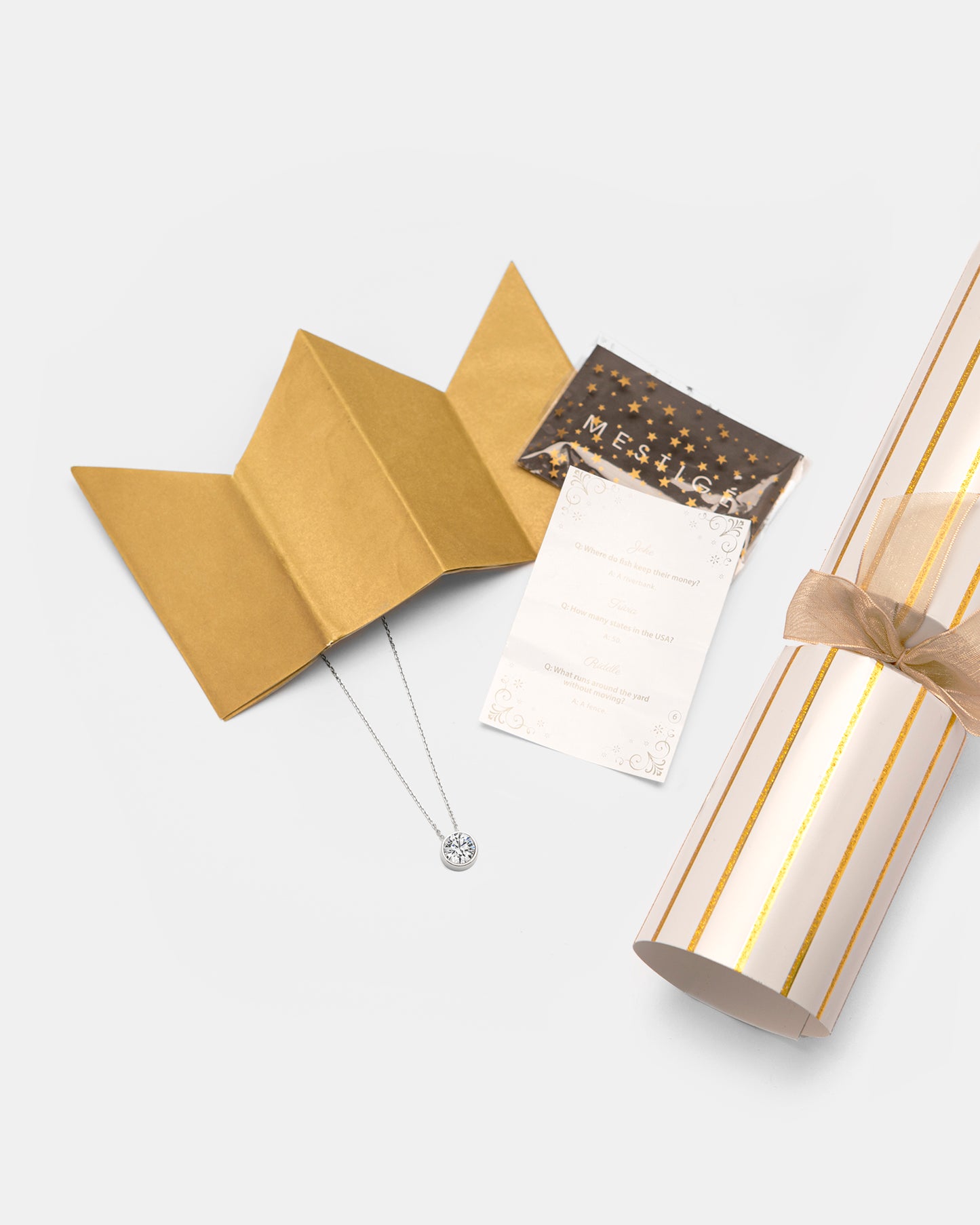 Stripes and Sparkles Christmas Crackers - 6 Pack