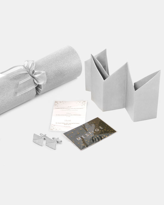 Luxury 6-Pack Crackers Silver Glitter & Silver