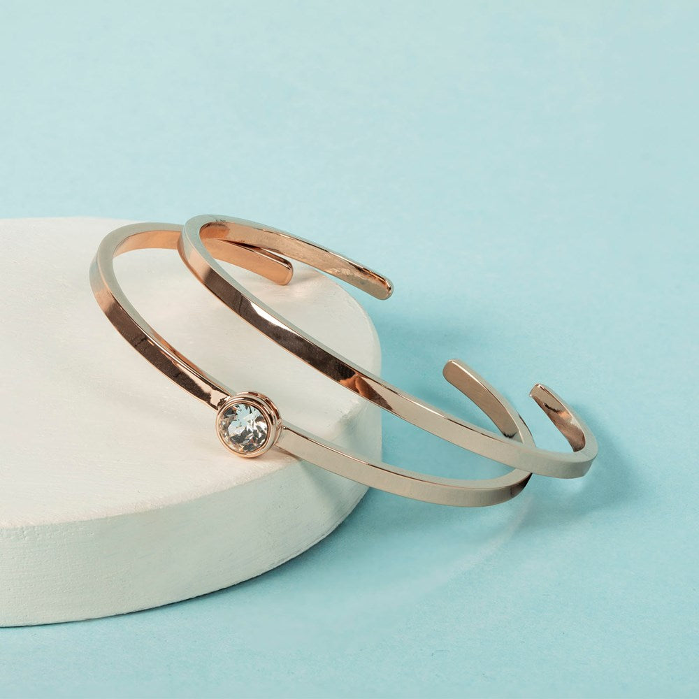 Rose Gold Kaia Bangle Set