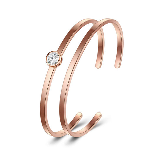 Load image into Gallery viewer, Rose Gold Kaia Bangle Set
