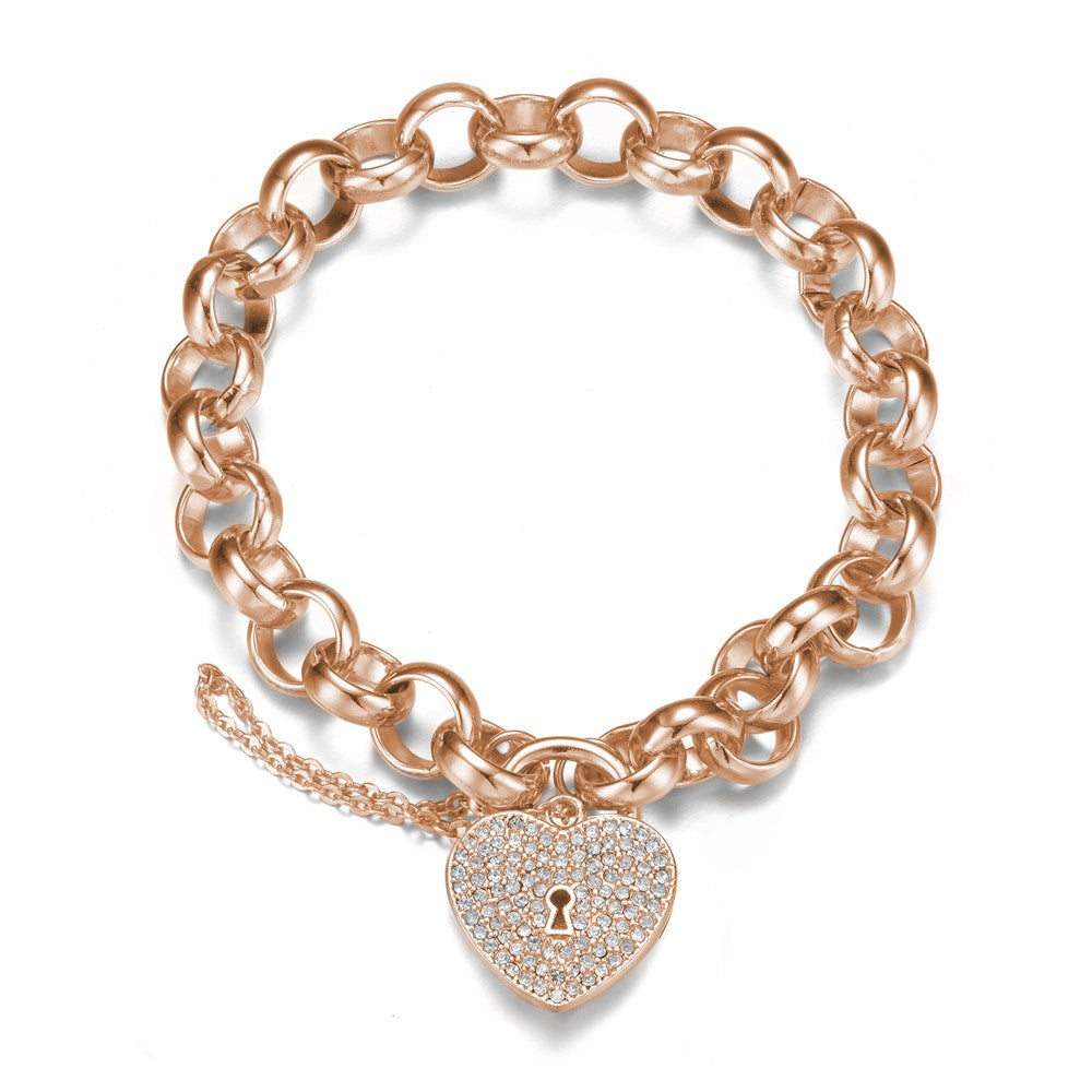 Load image into Gallery viewer, Rose Gold Heart-throb Bracelet
