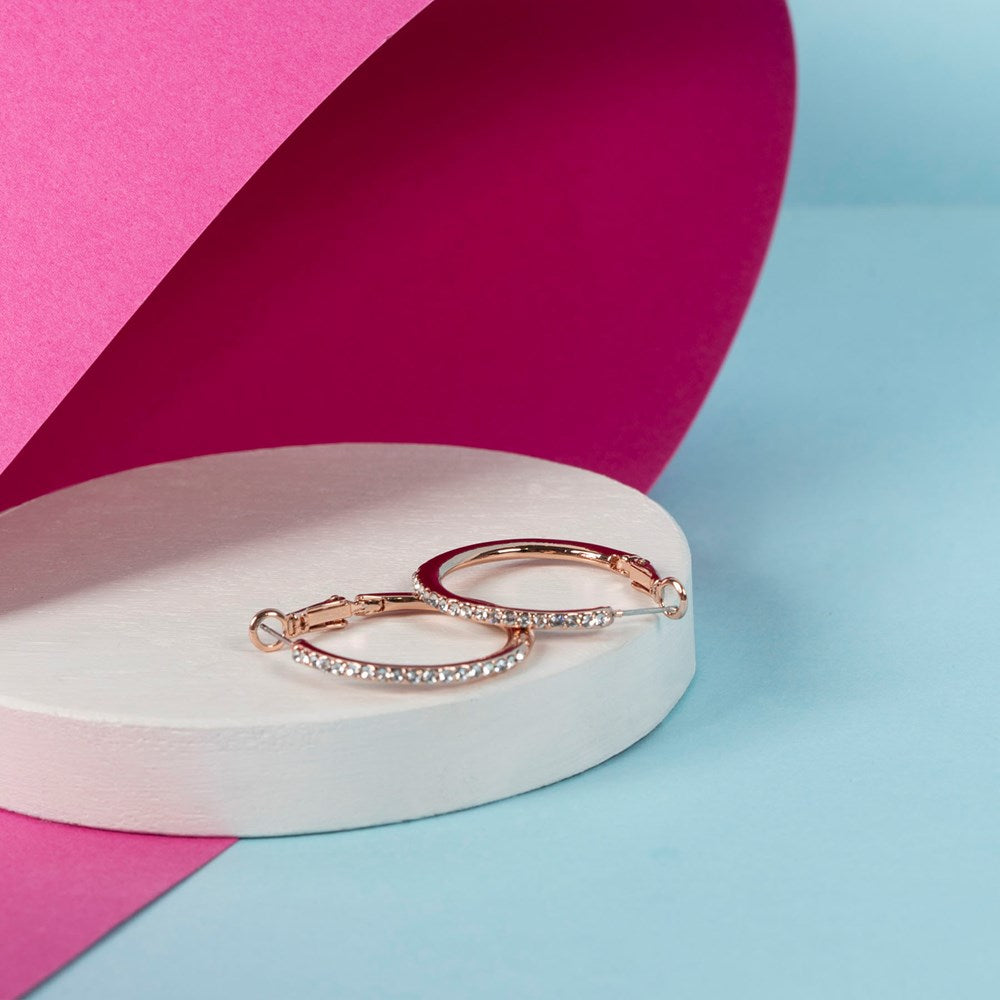 Rose Gold Bailee Hoop Earrings
